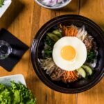 Korean Sizzling Stone Bowl Rice with Beef and Vegetables