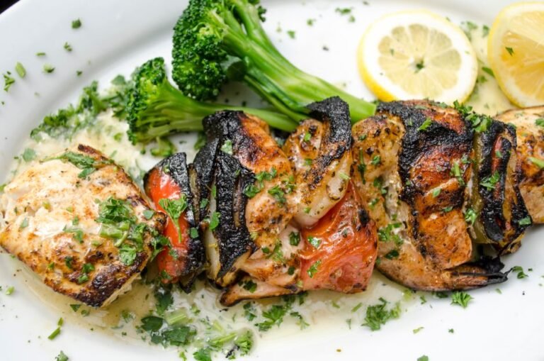 Lebanese Garlic Yogurt Chicken Skewers