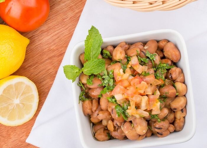 Lebanese Stewed Fava Beans with Garlic and Lemon