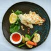 Lemon Myrtle Crusted Barramundi with Macadamia Crunch