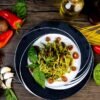 Linguine with Arugula Pesto