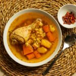 Mexican Green Pozole with Pork and Hominy