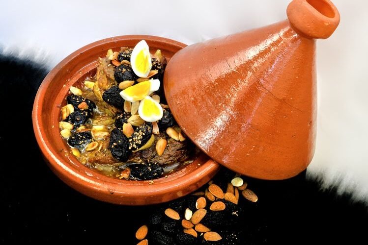 Moroccan Lamb Tagine with Apricots and Toasted Almonds
