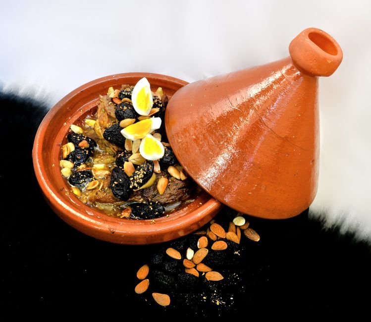 Moroccan Lamb Tagine with Apricots and Toasted Almonds