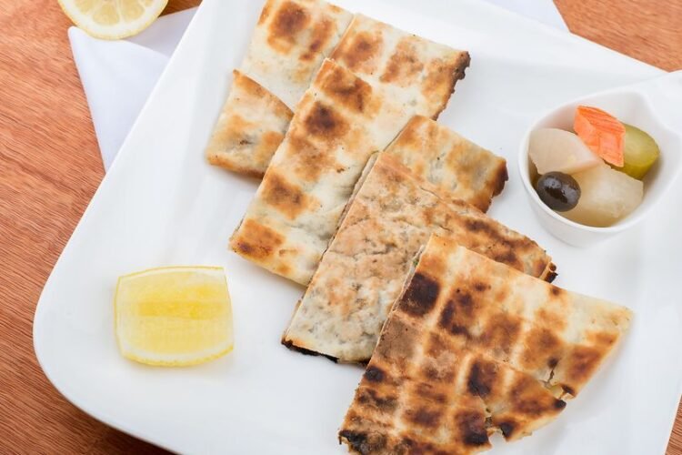 Moroccan Stuffed Pita with Spiced Chicken and Preserved Lemon