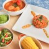 Nigerian Brown Rice with Spicy Green Pepper Stew