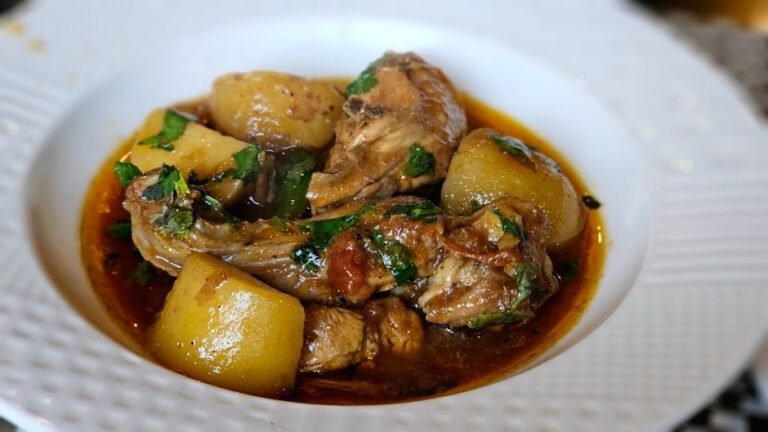 Nigerian Cow Foot in Spicy Palm Nut Sauce