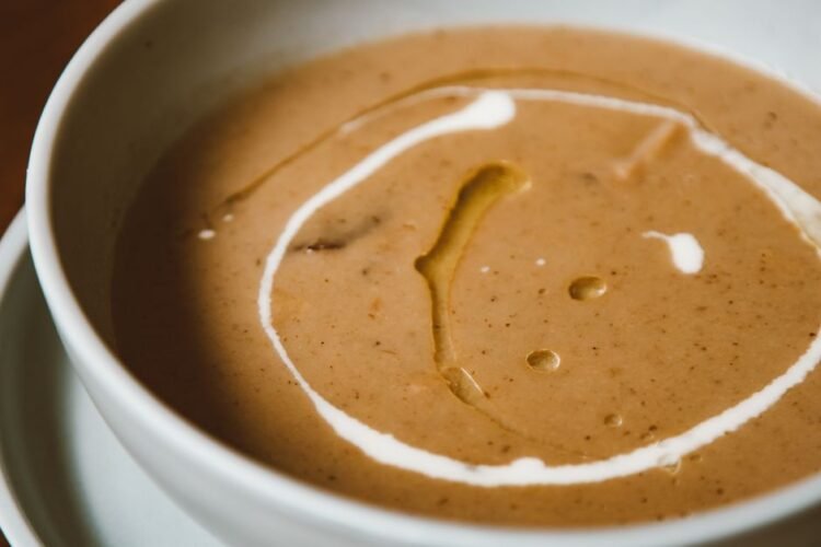 Nigerian Ogbono Soup with Assorted Meat and Greens