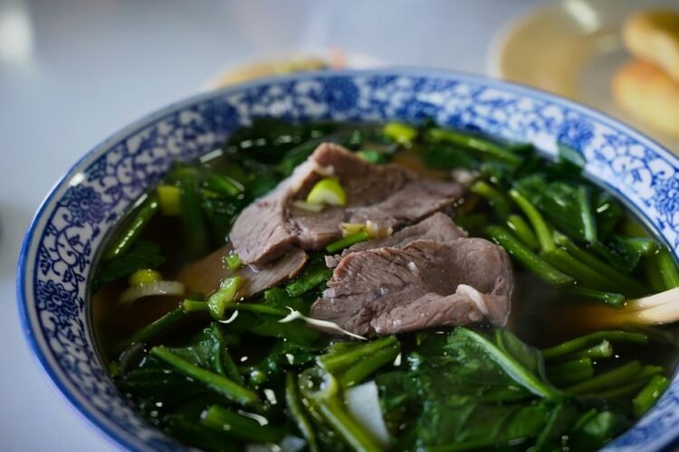 Nigerian Waterleaf and Pumpkin Leaf Soup with Assorted Meats