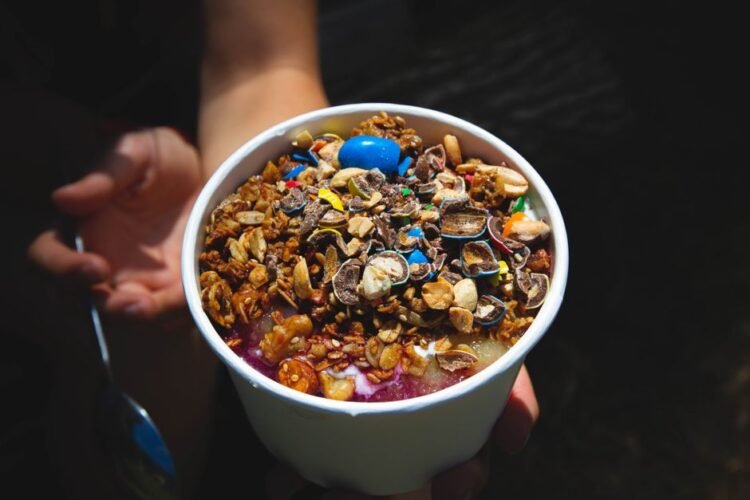 Para-Style Acai Bowl with Tapioca Pearls and Brazil Nuts