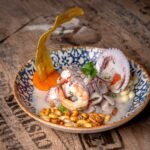 Peruvian Shrimp and Mango Ceviche with Aji Amarillo Tiger's Milk