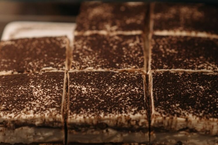 Pistachio and Orange Blossom Tiramisu with Dark Chocolate Shards
