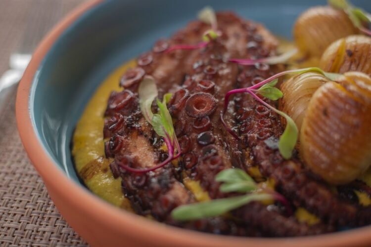 Portuguese Roasted Octopus with Smashed Potatoes