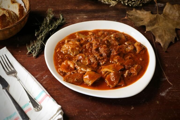 Roman-Style Braised Tripe with Tomato, Pecorino, and Mint