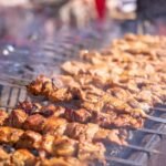 Rwandan Grilled Goat Skewers
