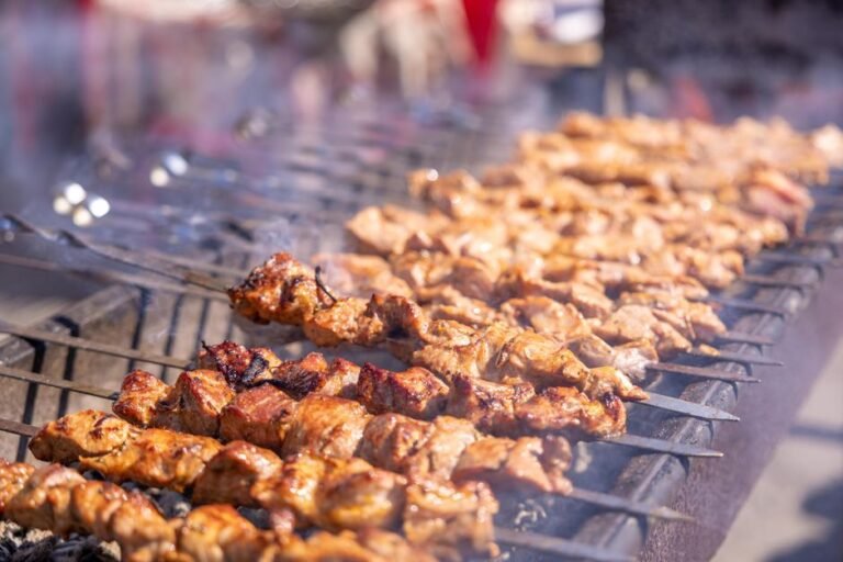 Rwandan Grilled Goat Skewers
