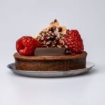 Salted Butter Caramel Chocolate Tart with Hazelnut Praline