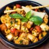Sicilian-Style Grilled Chicken and Farro Bowl with Sun-Dried Tomato Pesto and Charred Eggplant