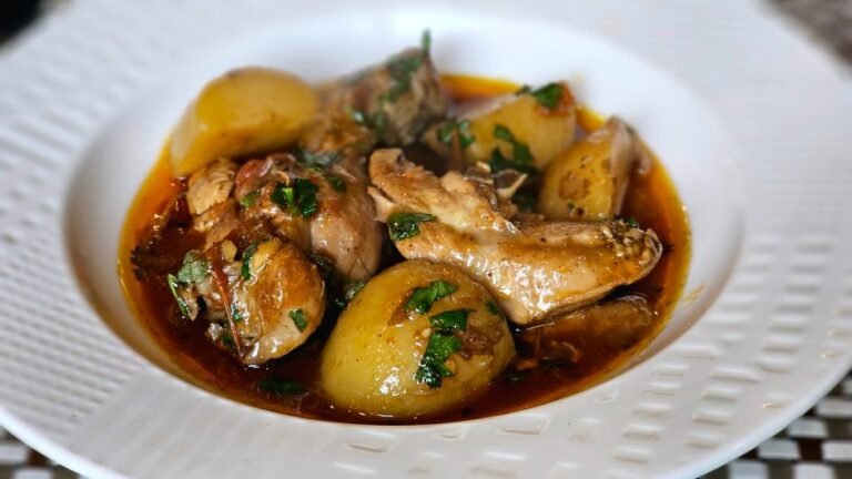 Slow-Simmered Chicken Wat with Hard-Boiled Eggs, Lacinato Kale, and Warm Ginger Oil