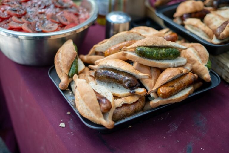 South African Boerewors Roll with Caramelized Onions