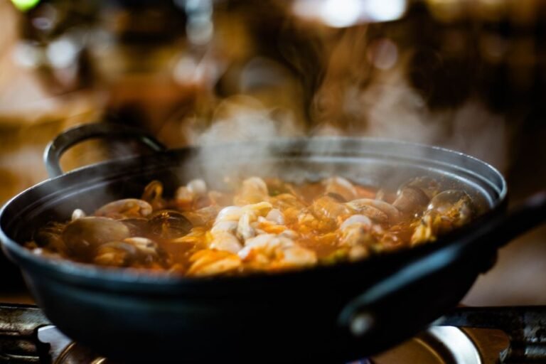 Spanish Seafood Stew with Saffron and Tomatoes