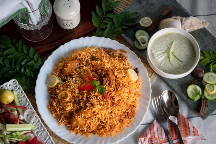 Tanzanian Chicken Biryani with Saffron Potatoes