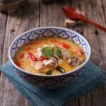 Thai Coconut Chicken Soup with Galangal and Lime