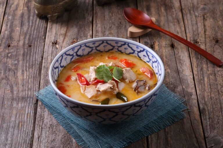 Thai Coconut Chicken Soup with Galangal and Lime