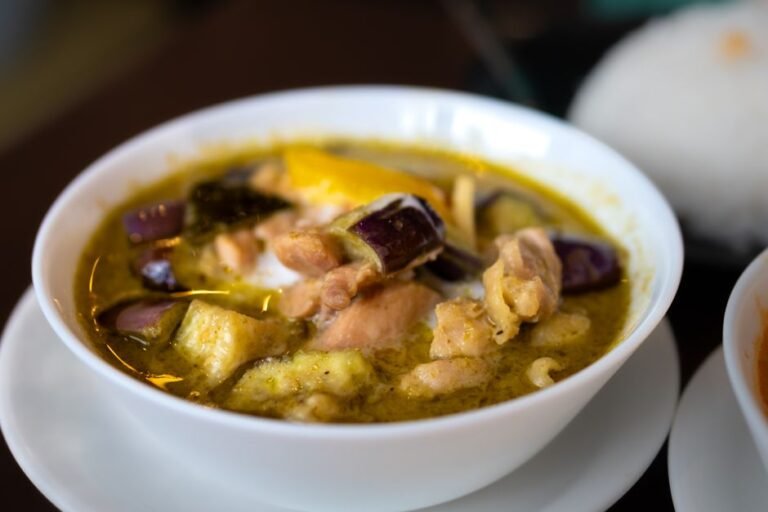 Thai Green Curry with Chicken, Thai Eggplant, and Holy Basil