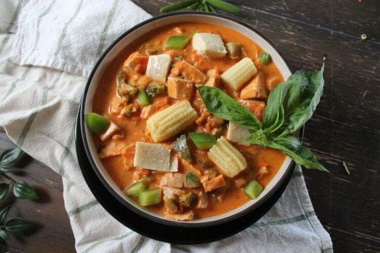 Thai Red Duck Curry with Pineapple and Thai Basil