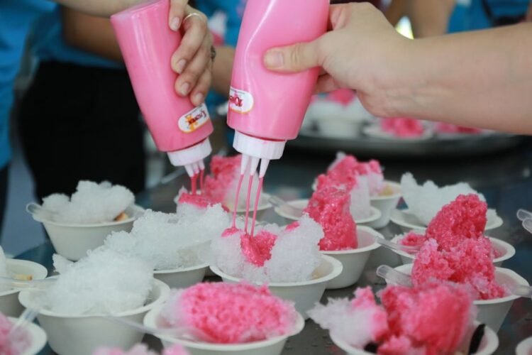Thai Ruby Water Chestnuts in Sweet Coconut Cream