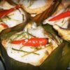 Thai Steamed Fish Curry Mousse in Banana Leaf Cups