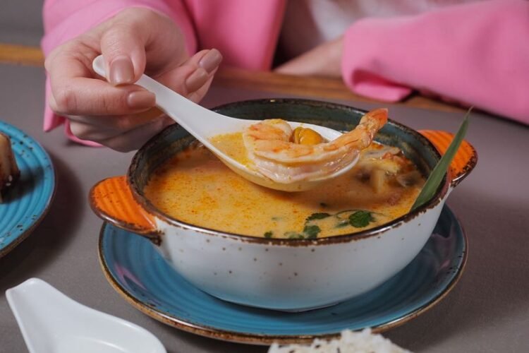 Thai Sweet Rice Dumplings in Coconut Cream