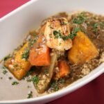 Tunisian Fish Couscous with Saffron Vegetable Stew