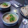 Tunisian Harissa Chickpea Soup with Bread and Soft Egg