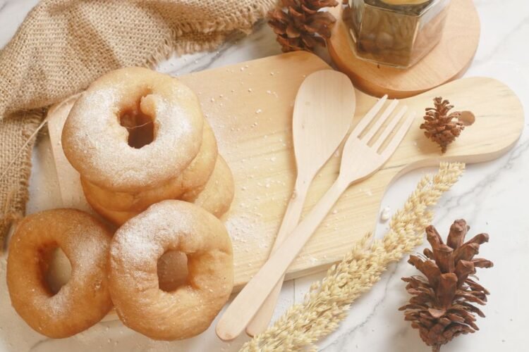 Tunisian Orange Yo-Yo Doughnuts