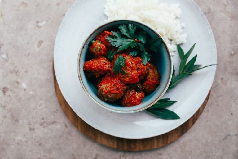Tunisian Parsley Meatball Tagine