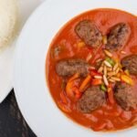 Tunisian Spiced Meat Patties in Harissa-Tomato Sauce