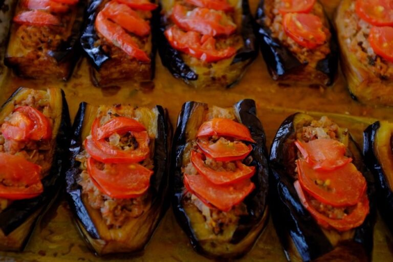 Turkish Stuffed Eggplant with Ground Meat