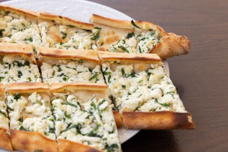 Turkish Stuffed Flatbread with Spinach and Feta