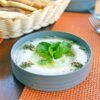 Turkish Yogurt and Cucumber Dip with Garlic and Mint