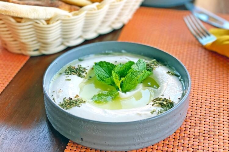 Turkish Yogurt and Cucumber Dip with Garlic and Mint