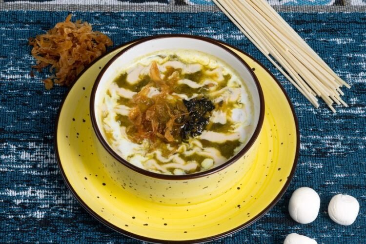 Turkish Yogurt Soup with Rice and Mint