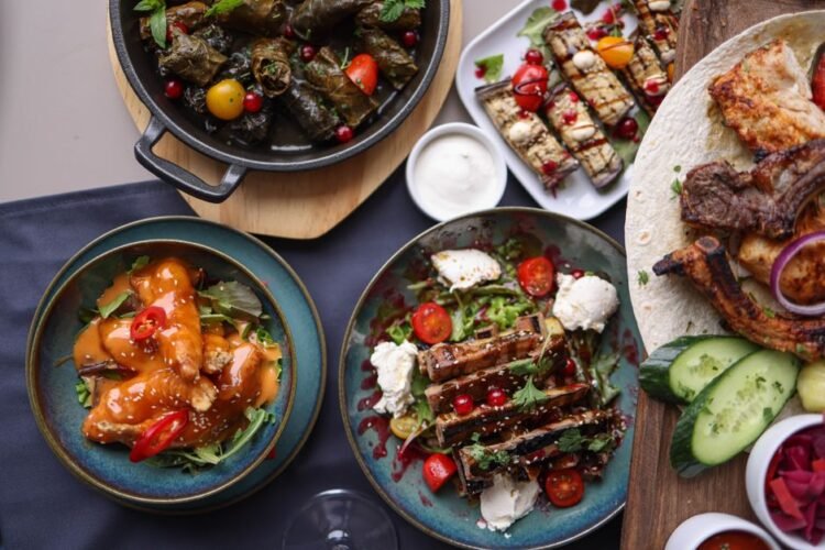 Afghan Eggplant with Garlic Yogurt and Tomato