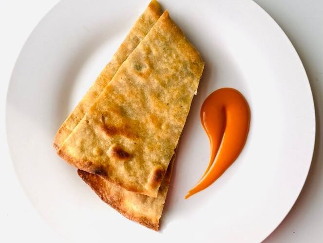 Afghan Stuffed Potato Flatbread