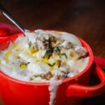 Albanian Baked Lamb and Rice with Yogurt Custard