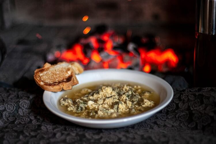 Albanian Lamb Head Soup with Garlic Vinegar