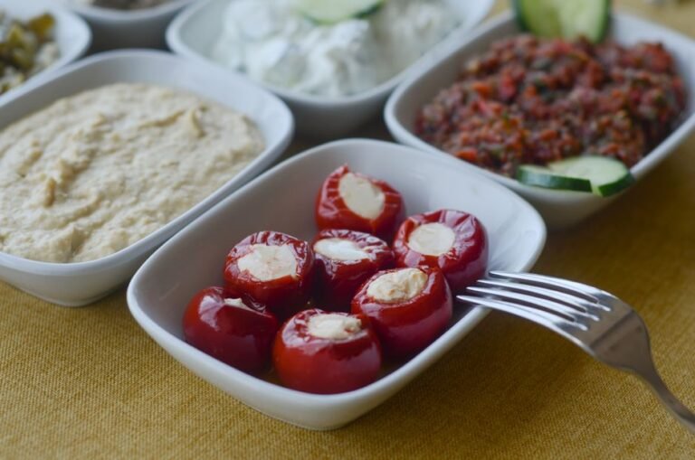 Albanian Stuffed Peppers with Fresh Curd Cheese
