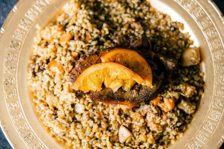 Albanian Sweet Lamb and Rice Pilaf