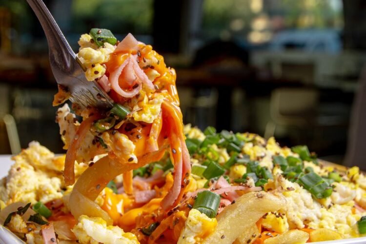 Argentine Potato Scramble with Ham and Peas